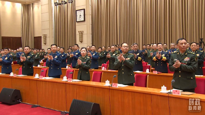 △2025年3月7日，解放軍和武警部隊代表團全體會議現(xiàn)場。