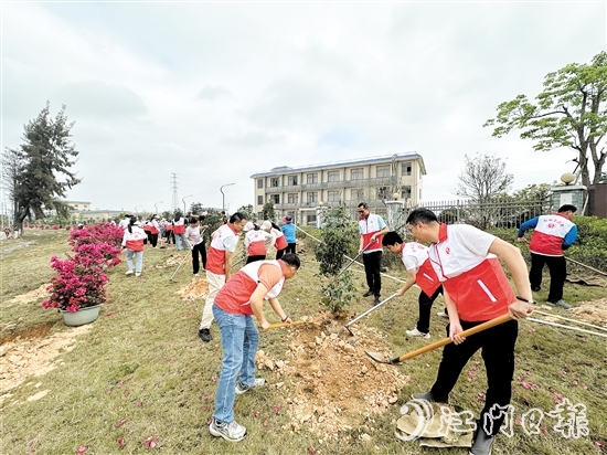 今年春天，水步鎮(zhèn)已先后開展30余場植樹活動，累計超1300名黨員干部群眾參與。