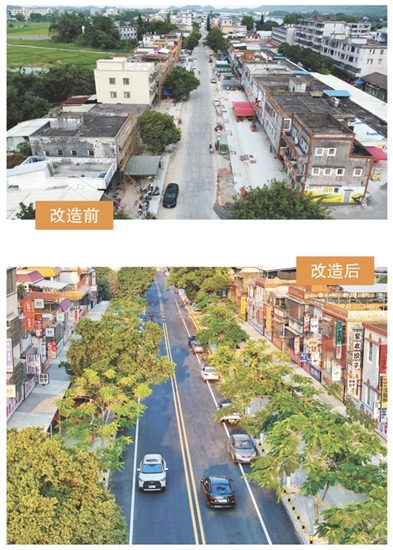 改造后的百合圩示范主街。