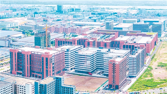 江門市安全應(yīng)急產(chǎn)業(yè)園內(nèi)廠房林立，發(fā)展?jié)摿Υ?，致力于打造灣區(qū)一流安全應(yīng)急產(chǎn)業(yè)園。何榕