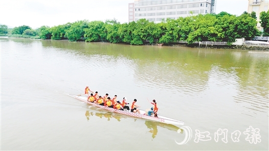 新會泓達堂陳皮龍舟隊積極備戰(zhàn)。