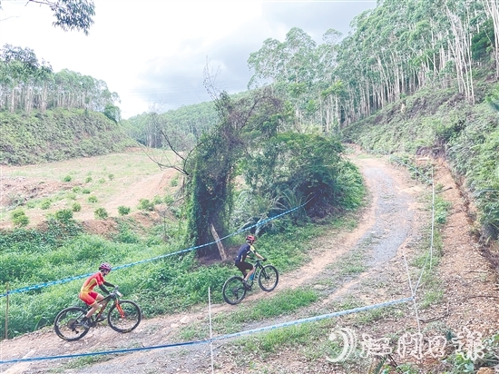 恩平山地自行車賽場吸引全國各地選手參賽。