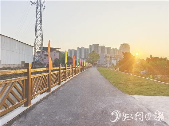 長沙街道東樂村新陂河綠道新貌。