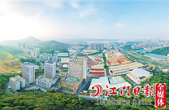 蓬江區(qū)群星村后門山工業(yè)區(qū)鳥瞰圖。