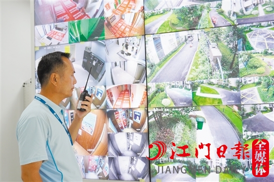 碧桂園·濱江天元小區(qū)的智能實(shí)時(shí)監(jiān)控系統(tǒng)大屏。