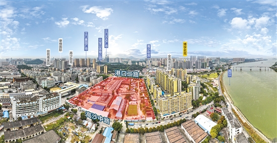蓬江區(qū)港口二路東側(cè)金海灣南側(cè)地塊。